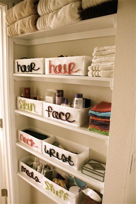 DIY Bathroom Organization