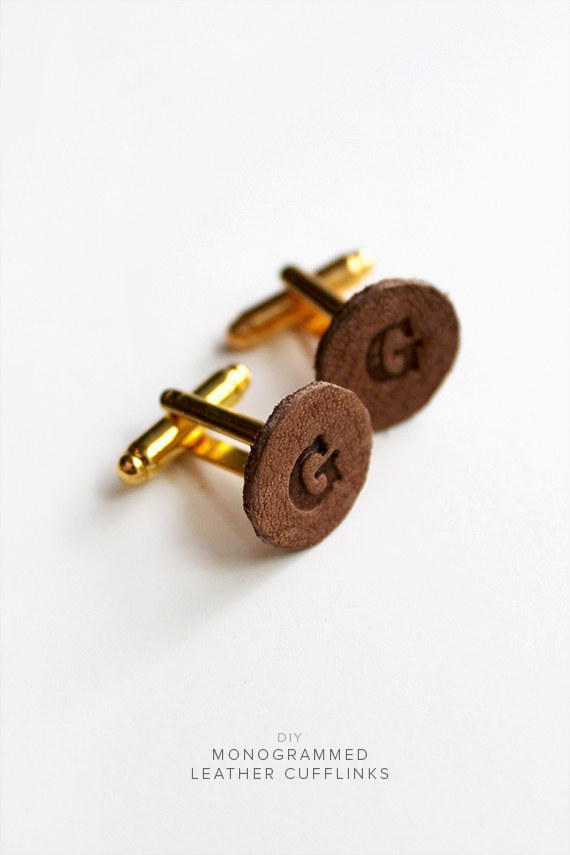 DIY Leather Cufflinks