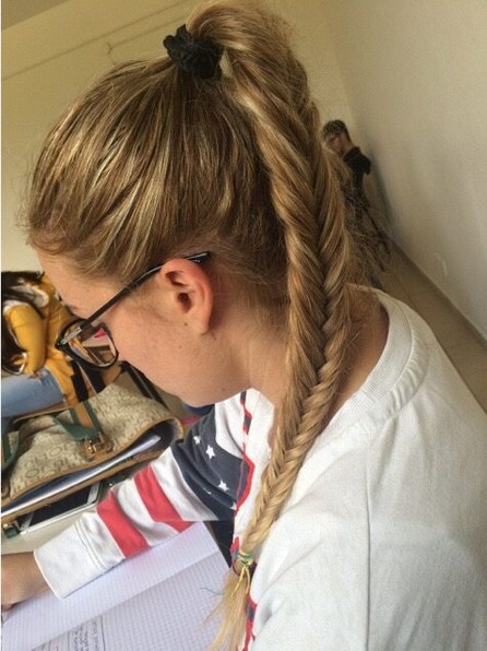 Fishtail Braid Ponytail Hairstyle