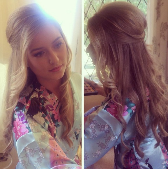 Half Up Half Down Hair for Bridesmaid Hairstyles