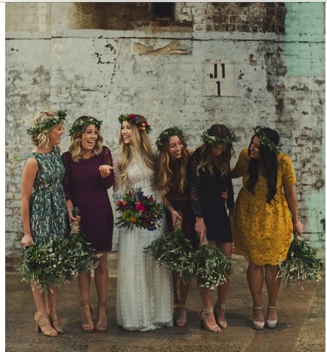 Mismatched Bridesmaid Dresses