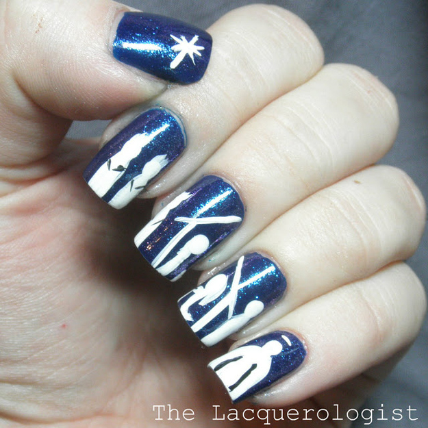 Navy Blue Nails