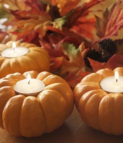 Pumpkin Candle Holders