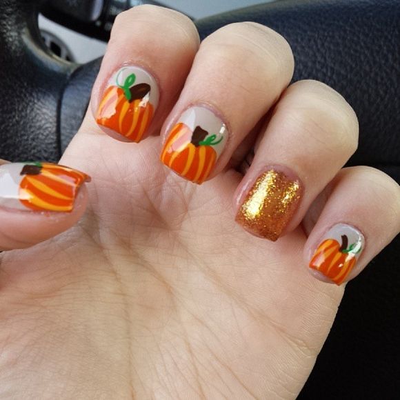 Pumpkin Nails