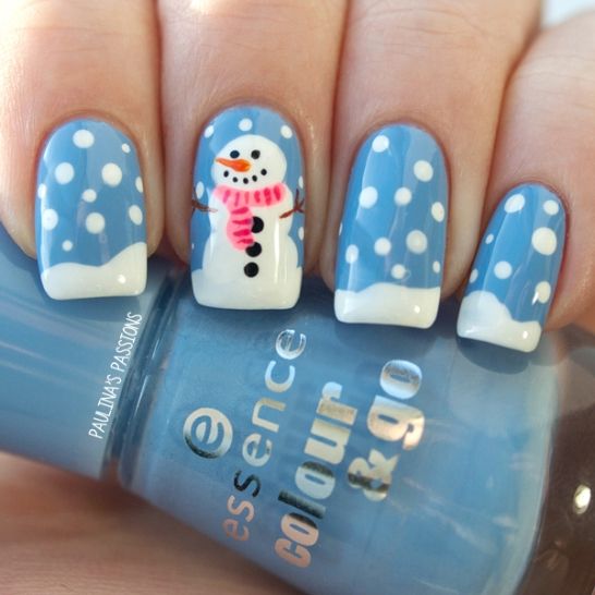 Snowman Nail Art