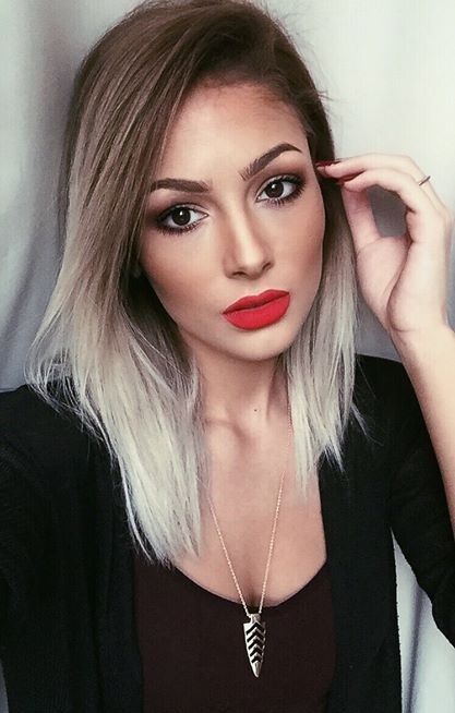Trendy Long Bob Hairstyle for Ombre Hair