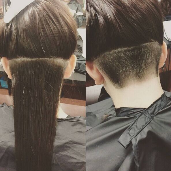 Undercut Hairstyle for Long Straight Hair