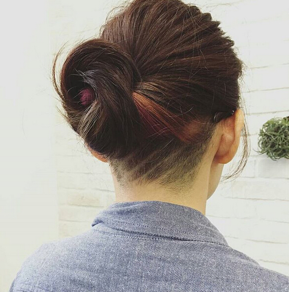 Undercut Hairstyle for Twisted Updo