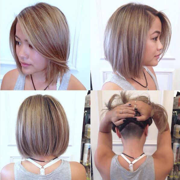 Undercut Straight Bob Hairstyle