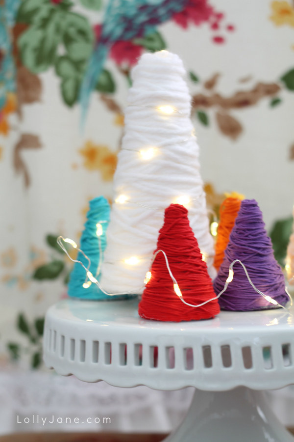 Yarn Wrapped Trees