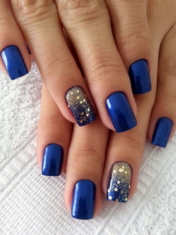 Blue Winter Nails