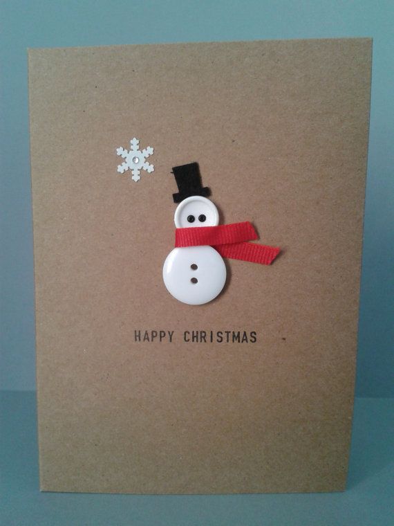 Button Snowman Card