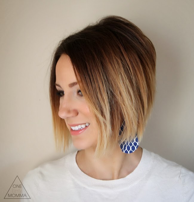 Cute short graduated ombre bob cut