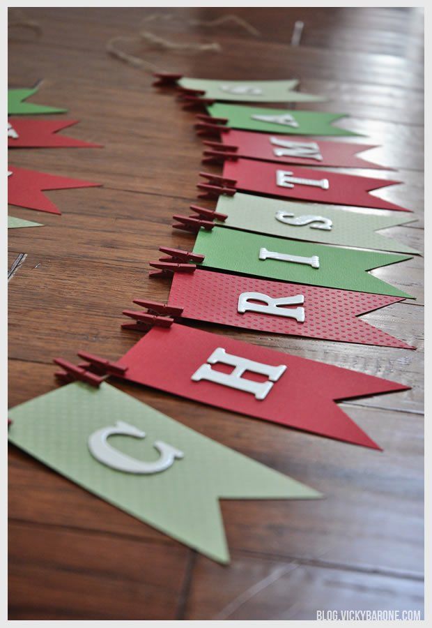 DIY Merry Christmas Garland