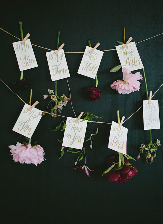 Escort Card Display