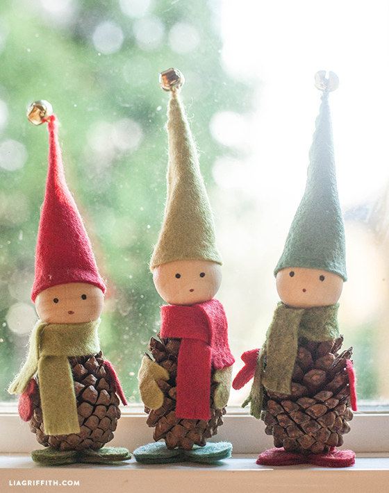 Funny Pine Cone Elves