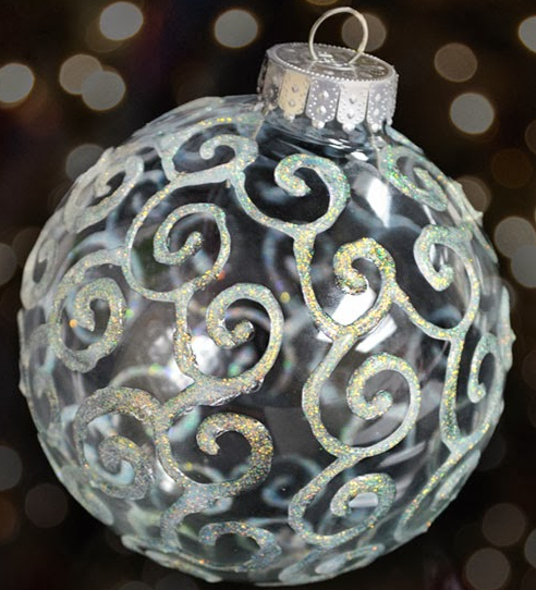 Glitter Swirls Ornaments