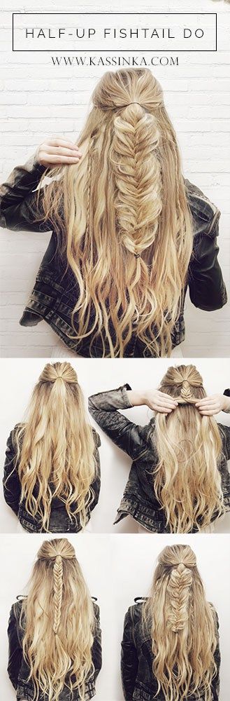 Half-up Fishtail Braid Hair