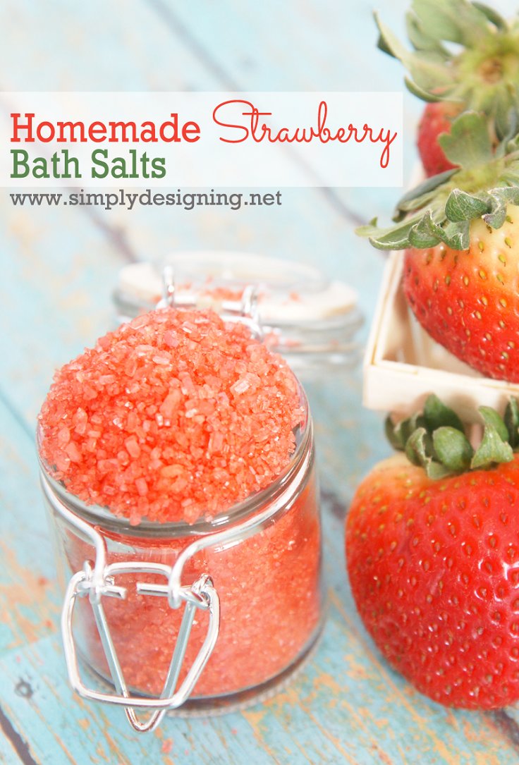 Homemade Strawberry Bath Salts