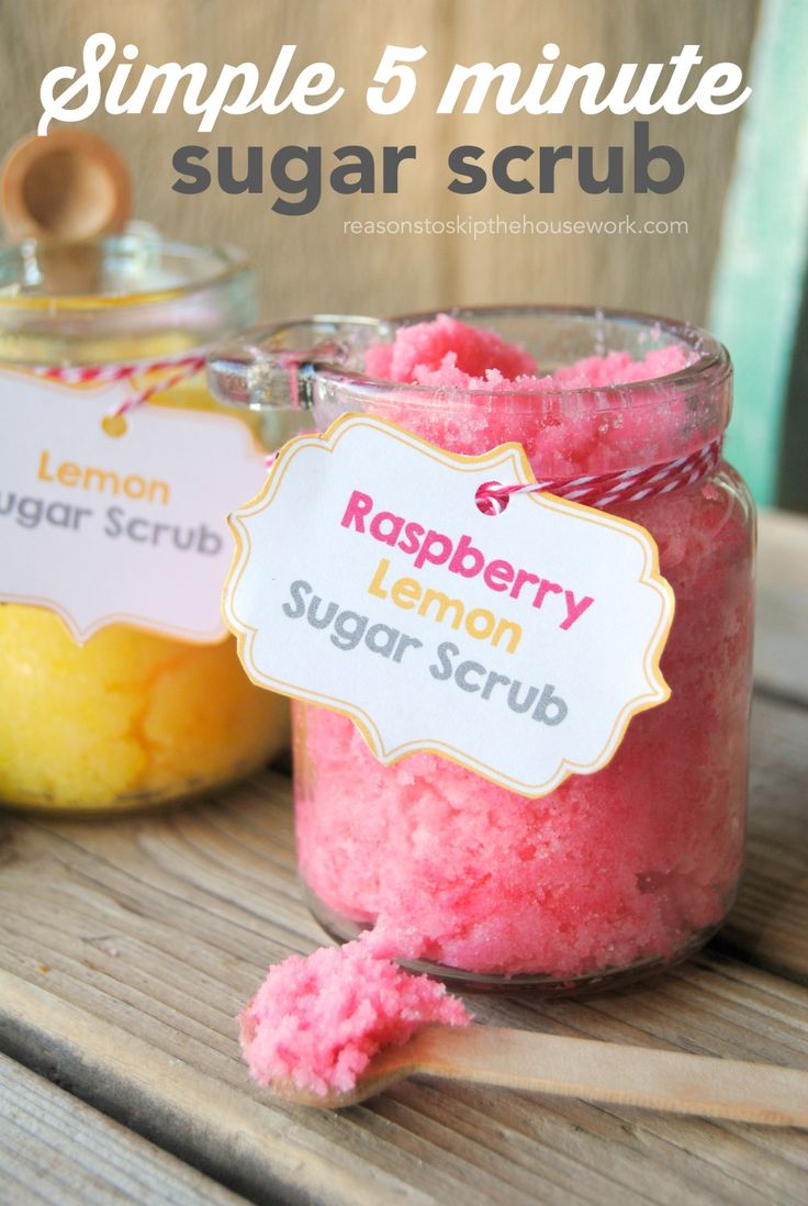 Lemon and Raspberry Sugar Scrub