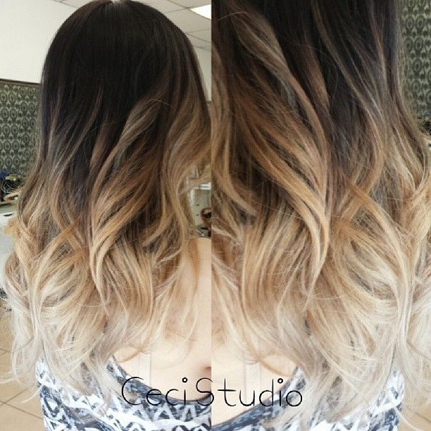 Medium Wavy Hairstyle for Ombre Hair