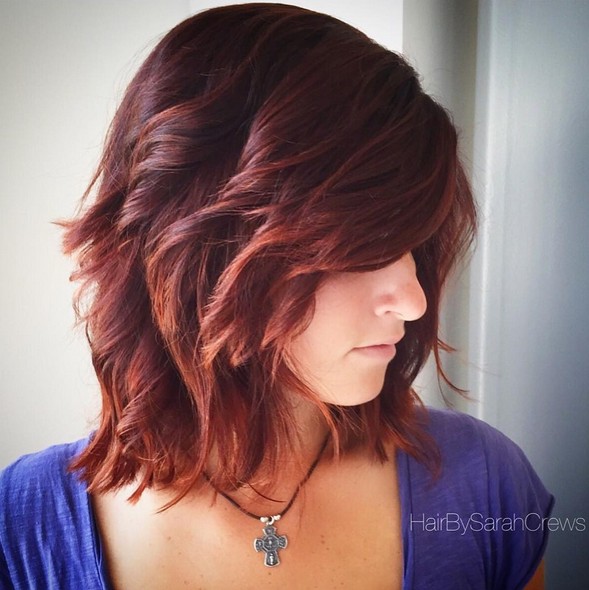 Medium Layered Hairstyle for Ombre Hair