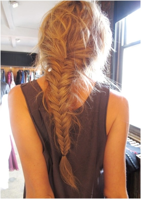 Messy Braided Ponytail Hairstyle