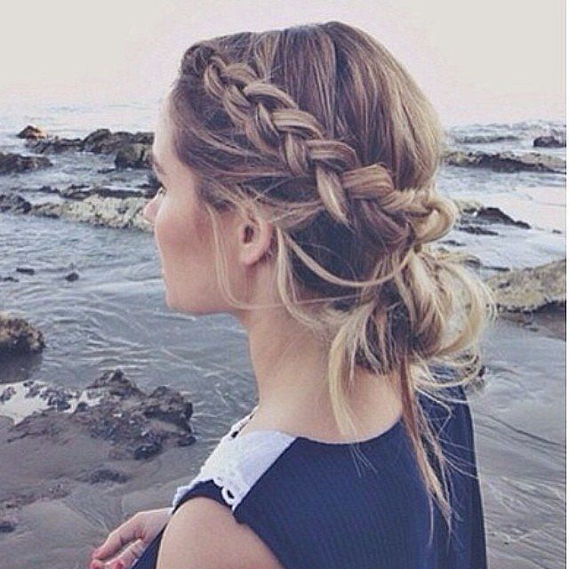 Messy Bun with Braid