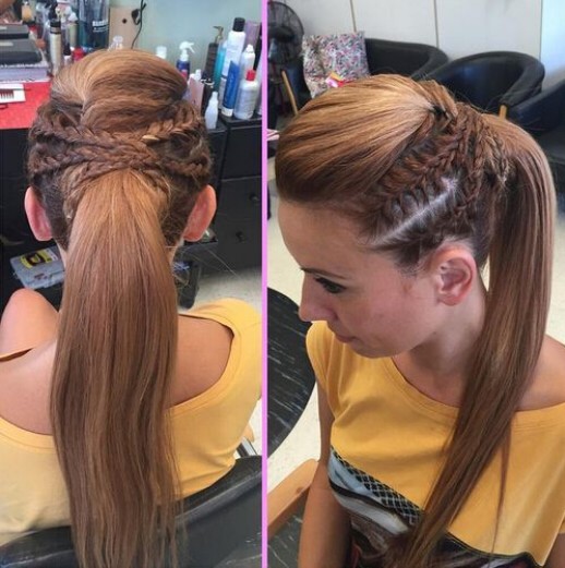 Ponytail with Braids