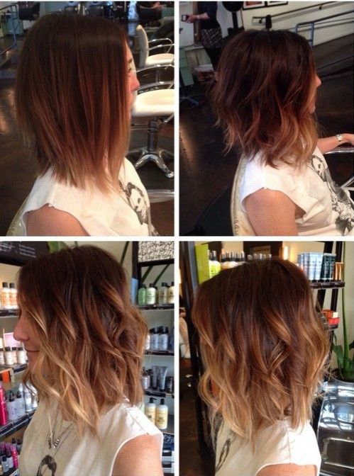 Shaggy ombre bob cut