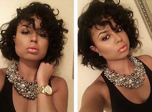 Short Curly Bob Hairstyle for Black Women