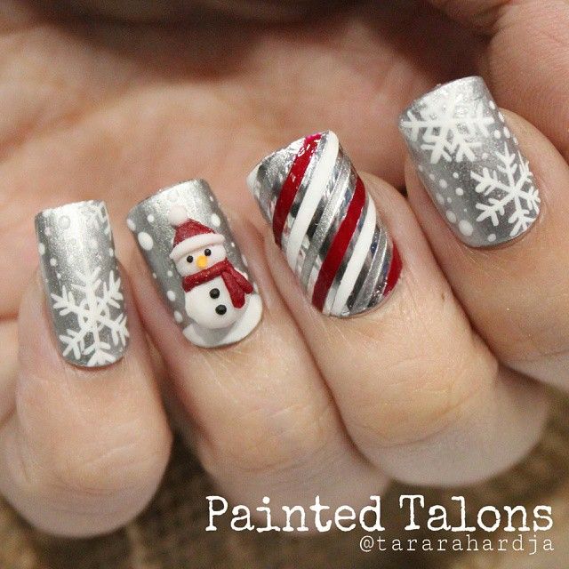 Snowman Nails