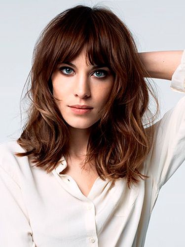 Long Wavy Bob With Fringe