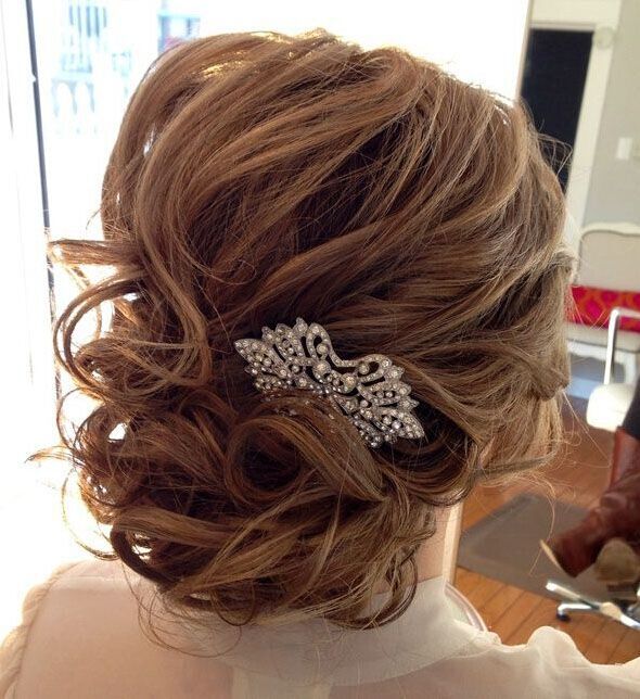 Twisted Wedding Updo for Medium Hair