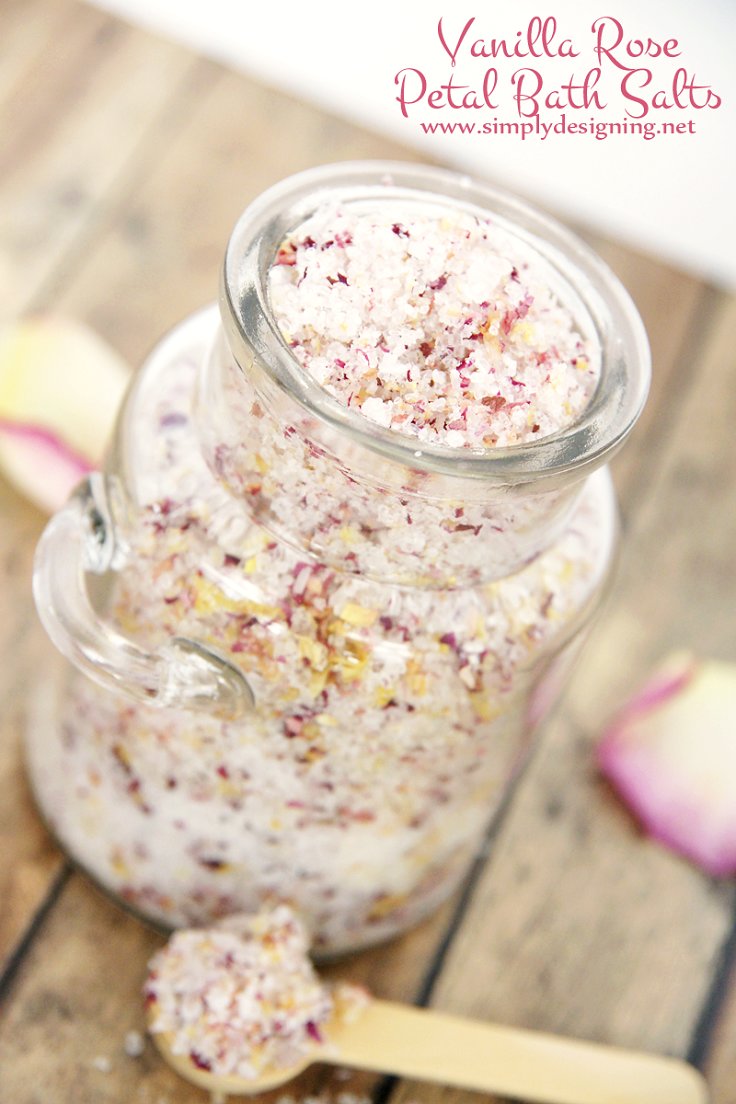 Vanilla Rose Petal Bath Salts