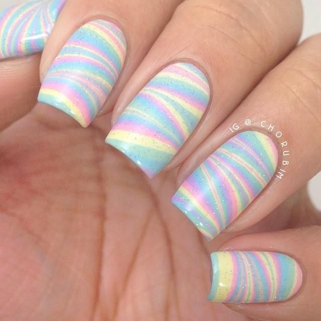 Water Marble Nails