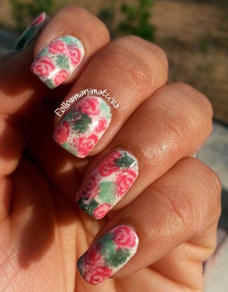 Watercolor Flower Nails