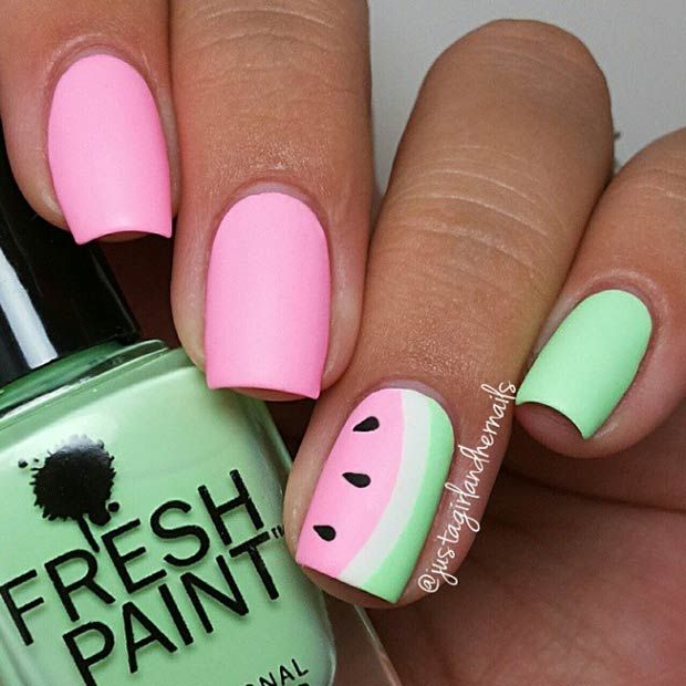 Watermelon Nails - Pretty Designs