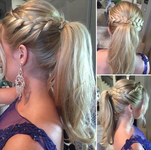 Wrap-Around French Braid Ponytail