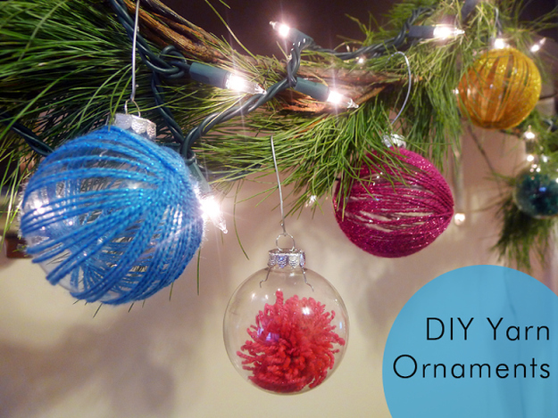 Yarn Glass Ornaments