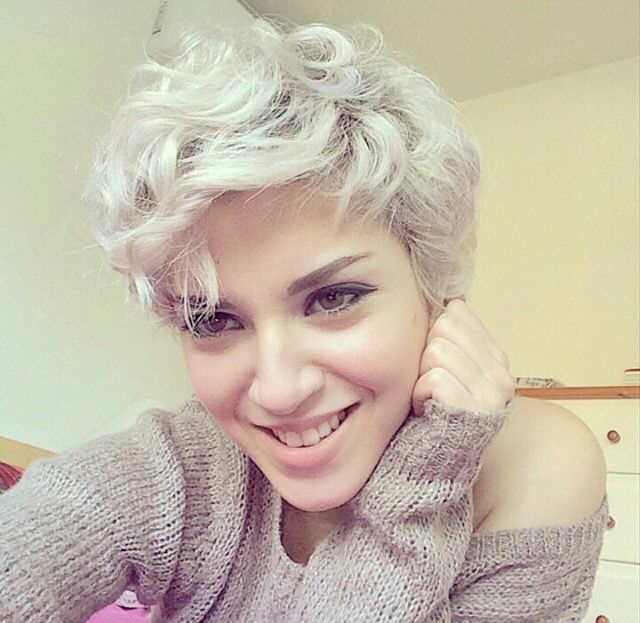 cute curly pixie haircut