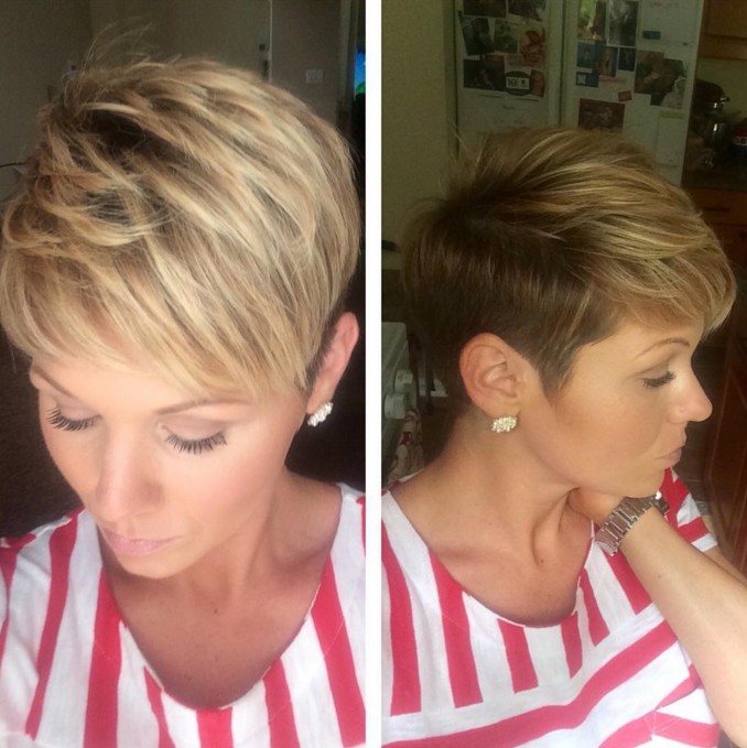 layered pixie cut for short hair