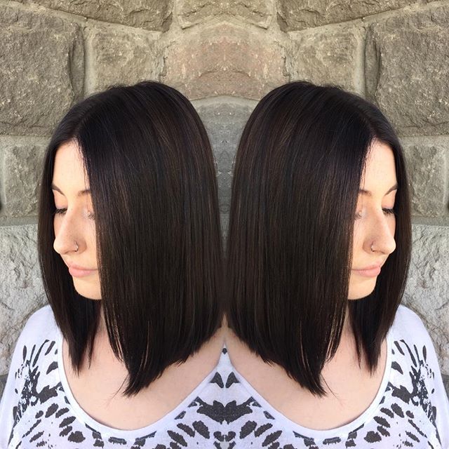 medium length hair ideas - the long a-line bob cut