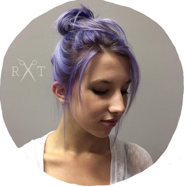 pastel purple updo