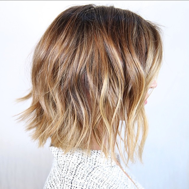 short messy bob haircut for thick hair