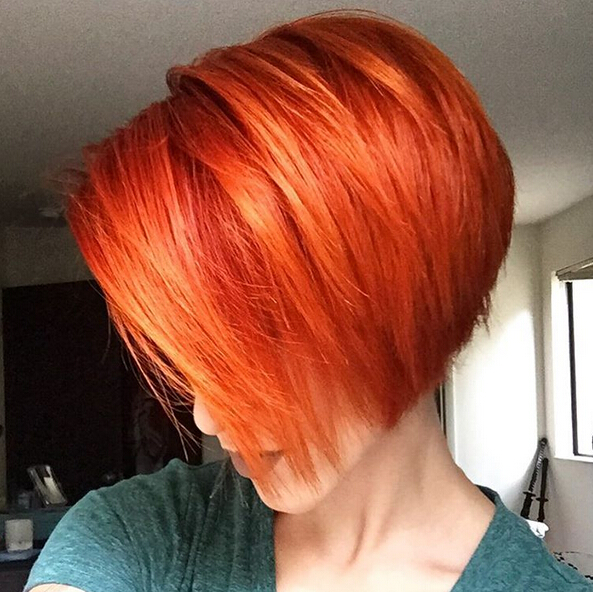 A-Line Bob Haircut for Red Hair