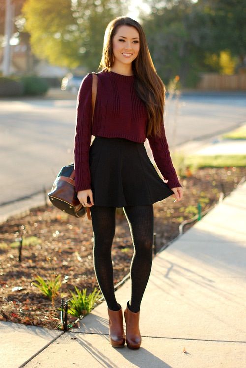 Ankle Boots and Mini Skirt