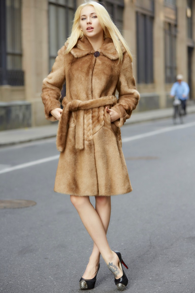 Beige Faux Fur Coat