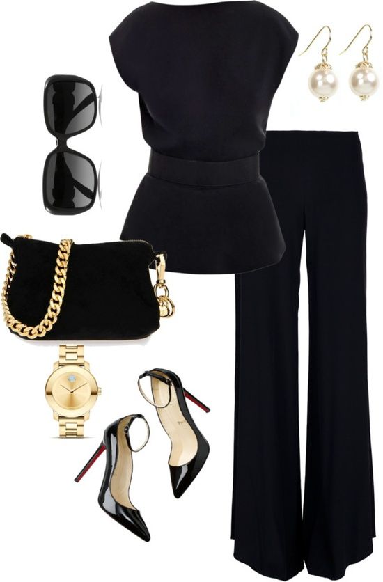 Black Outfit with Jewelleries