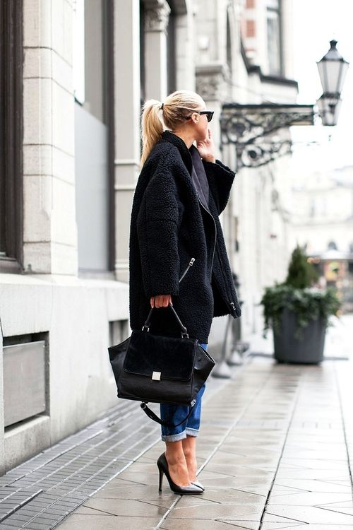 Black Teddy Coat